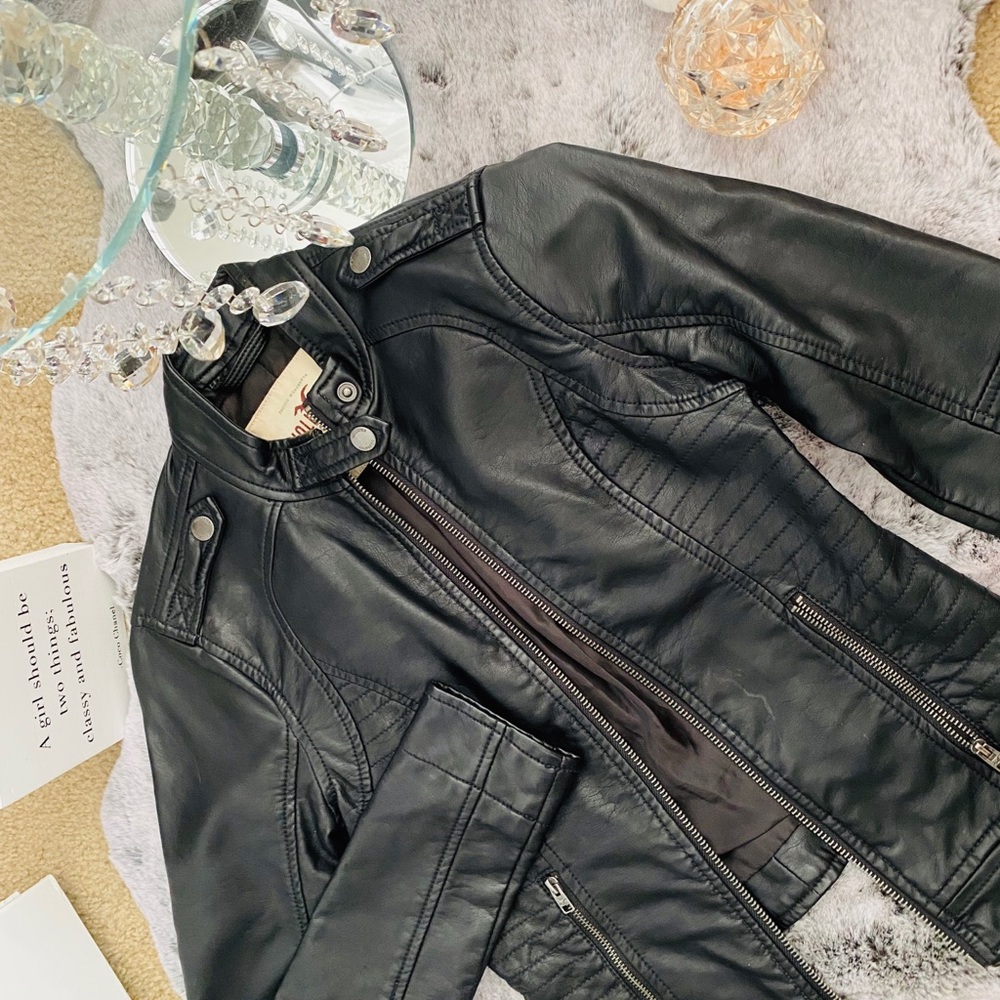 Hollister leather jacket